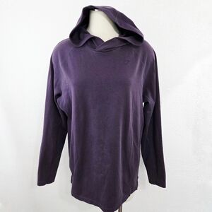 Gymshark Dark Purple Hooded Sweatshirt Oversized Hoodie Size Large